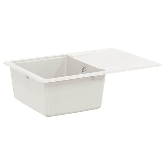 vidaXL Sink 80% Quartz and 20% Resin 670 x 460 mm White