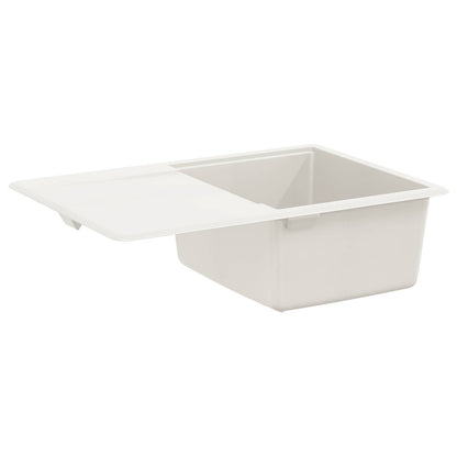vidaXL Sink 80% Quartz and 20% Resin 670 x 460 mm White