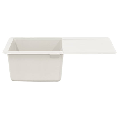 vidaXL Sink 80% Quartz and 20% Resin 670 x 460 mm White