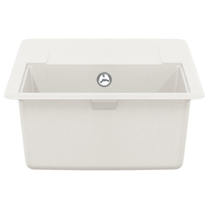 vidaXL Sink 80% Quartz and 20% Resin 670 x 460 mm White
