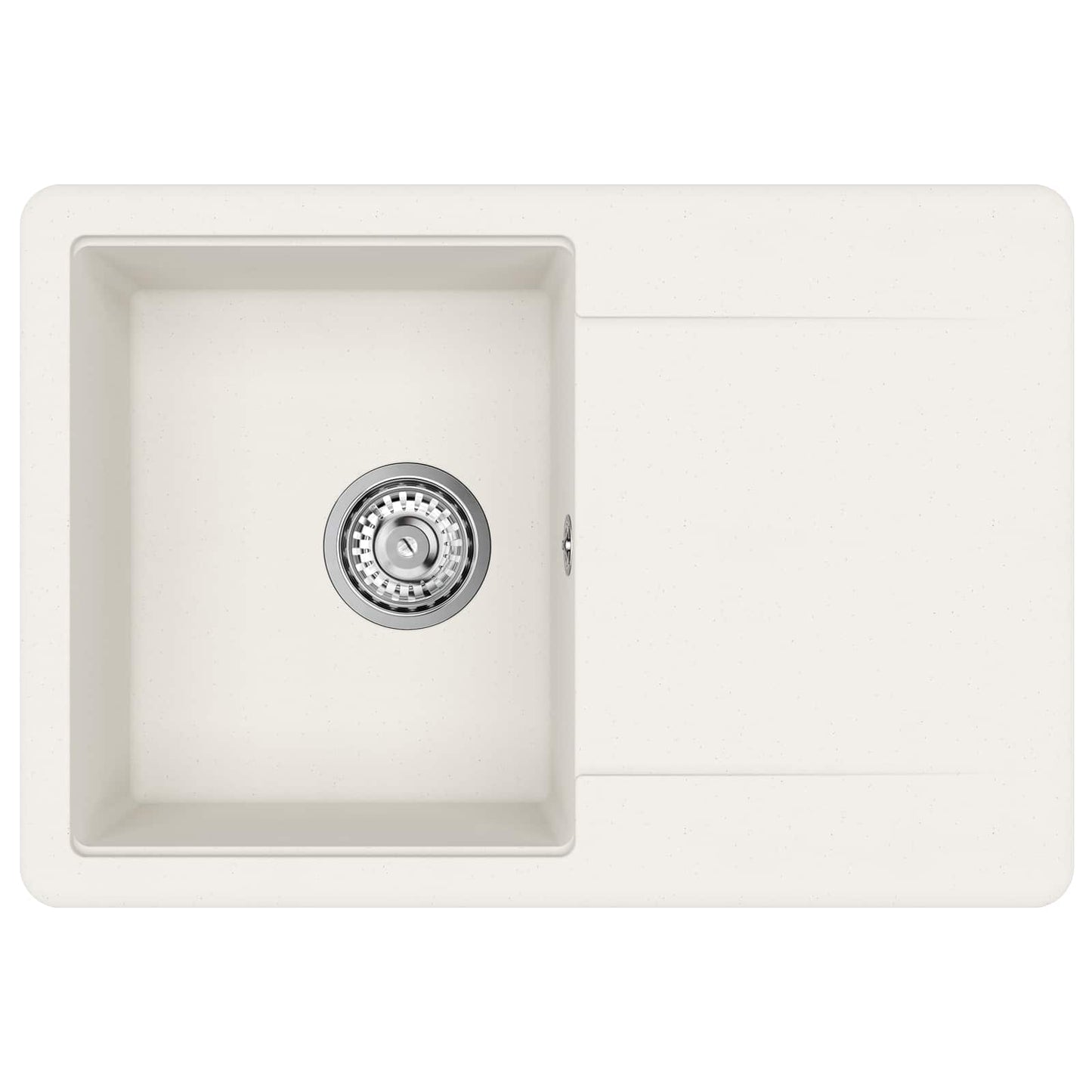 vidaXL Sink White 670 x 460 mm 80% Quartz and 20% Resin