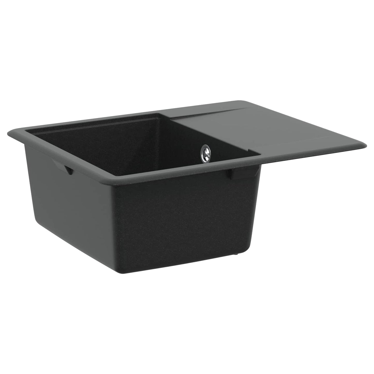 vidaXL Sink 80% Quartz and 20% Resin 560 x 460 mm Black