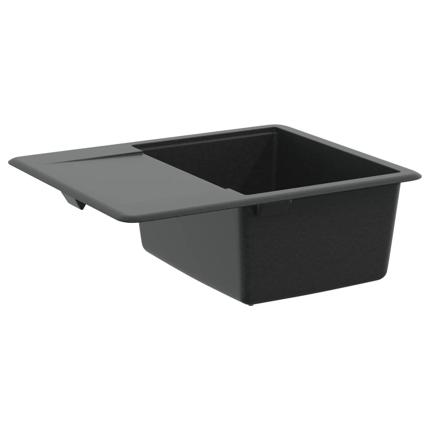 vidaXL Sink 80% Quartz and 20% Resin 560 x 460 mm Black