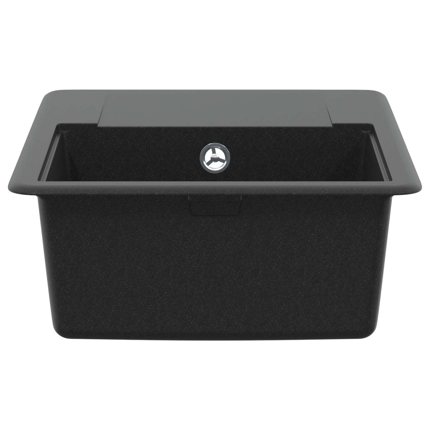 vidaXL Sink 80% Quartz and 20% Resin 560 x 460 mm Black
