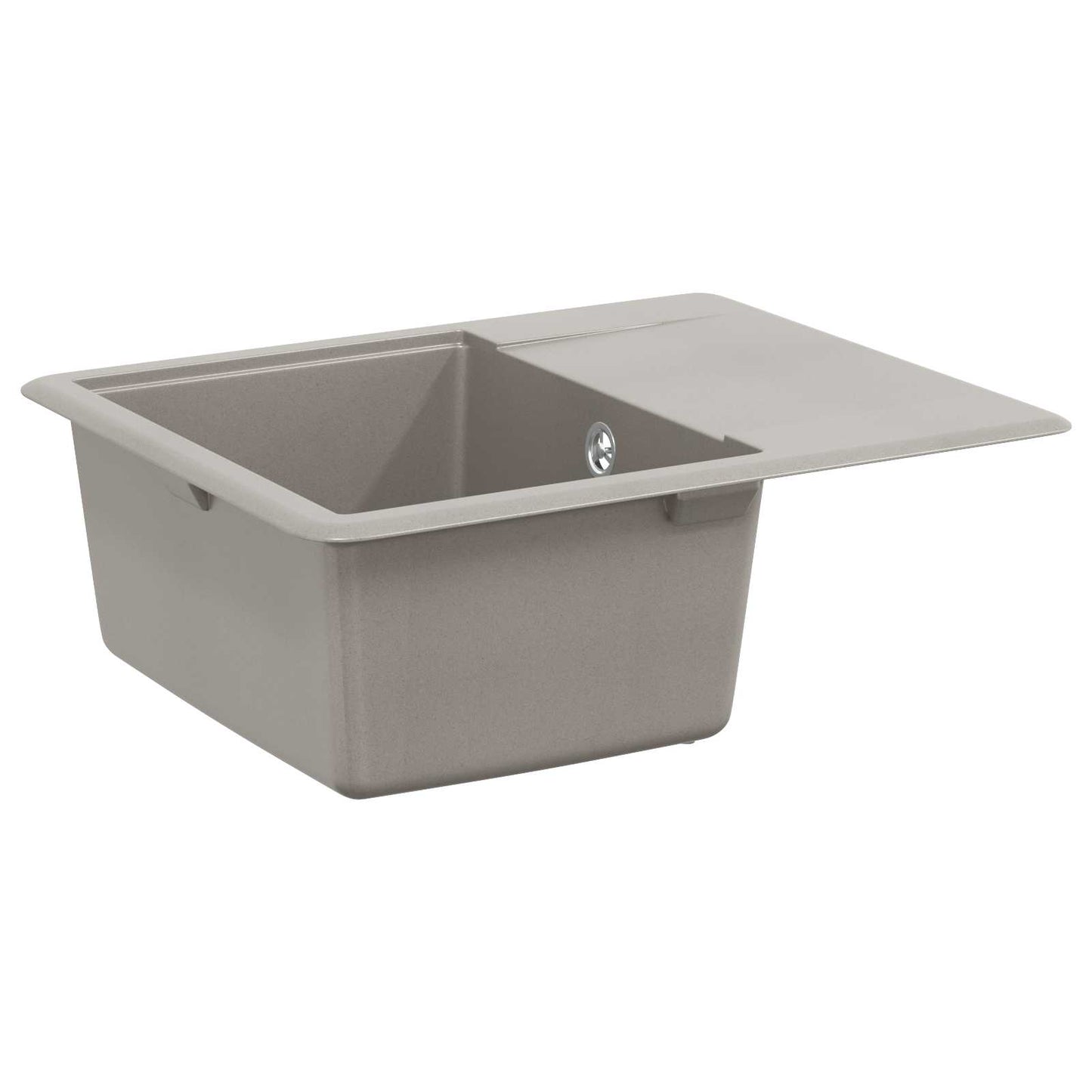 vidaXL Sink 80% Quartz and 20% Resin 560 x 460 mm Grey