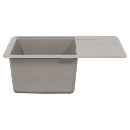 vidaXL Sink 80% Quartz and 20% Resin 560 x 460 mm Grey