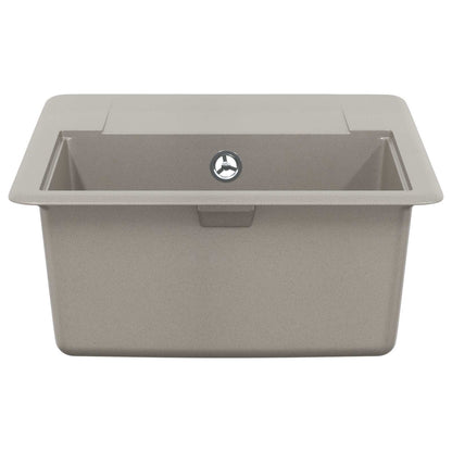 vidaXL Sink 80% Quartz and 20% Resin 560 x 460 mm Grey