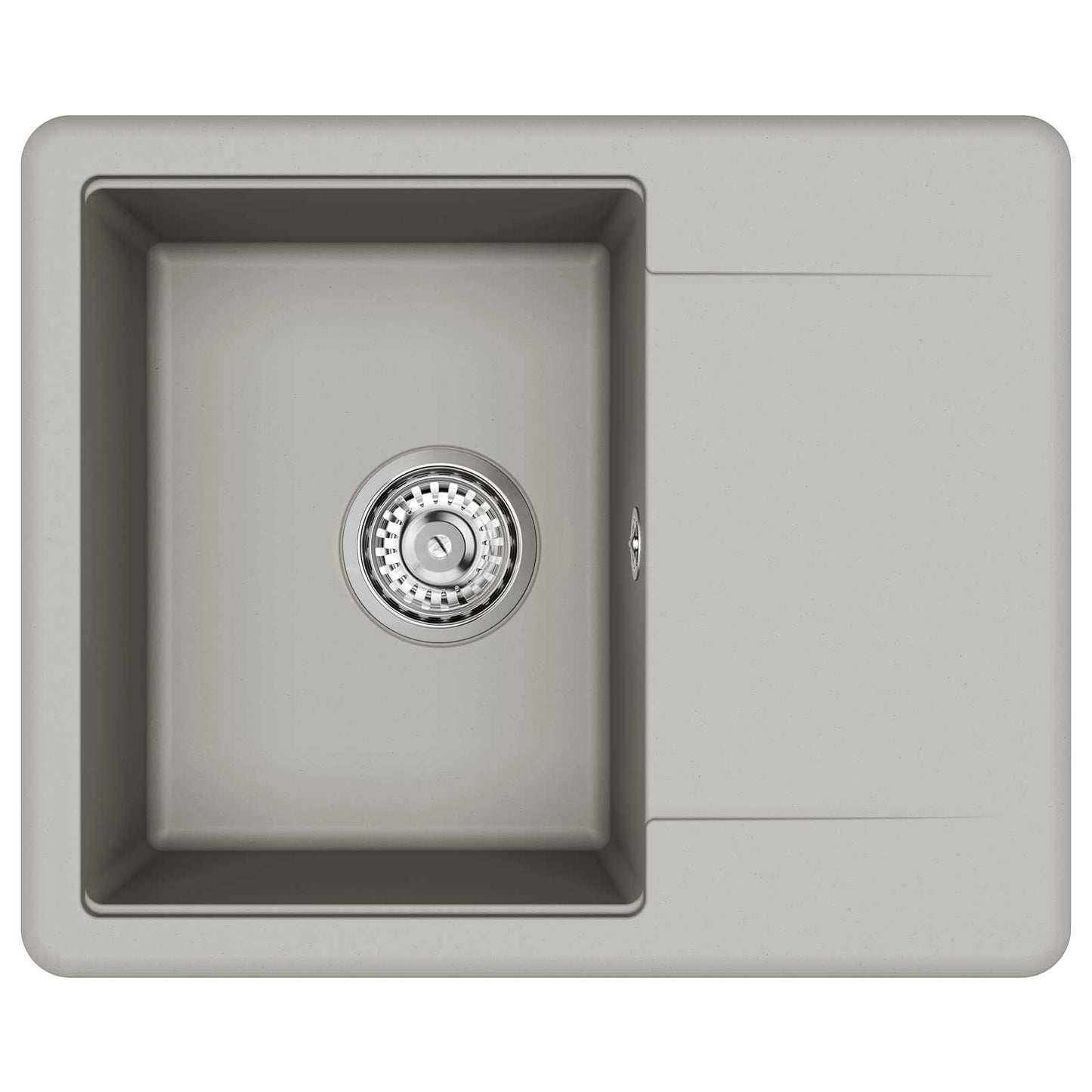 vidaXL Sink 80% Quartz and 20% Resin 560 x 460 mm Grey