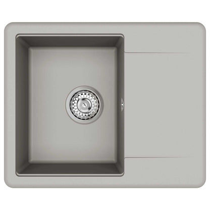 vidaXL Sink 80% Quartz and 20% Resin 560 x 460 mm Grey