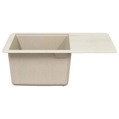 vidaXL Sink 80% Quartz and 20% Resin 560 x 460 mm Beige