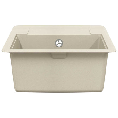 vidaXL Sink 80% Quartz and 20% Resin 560 x 460 mm Beige