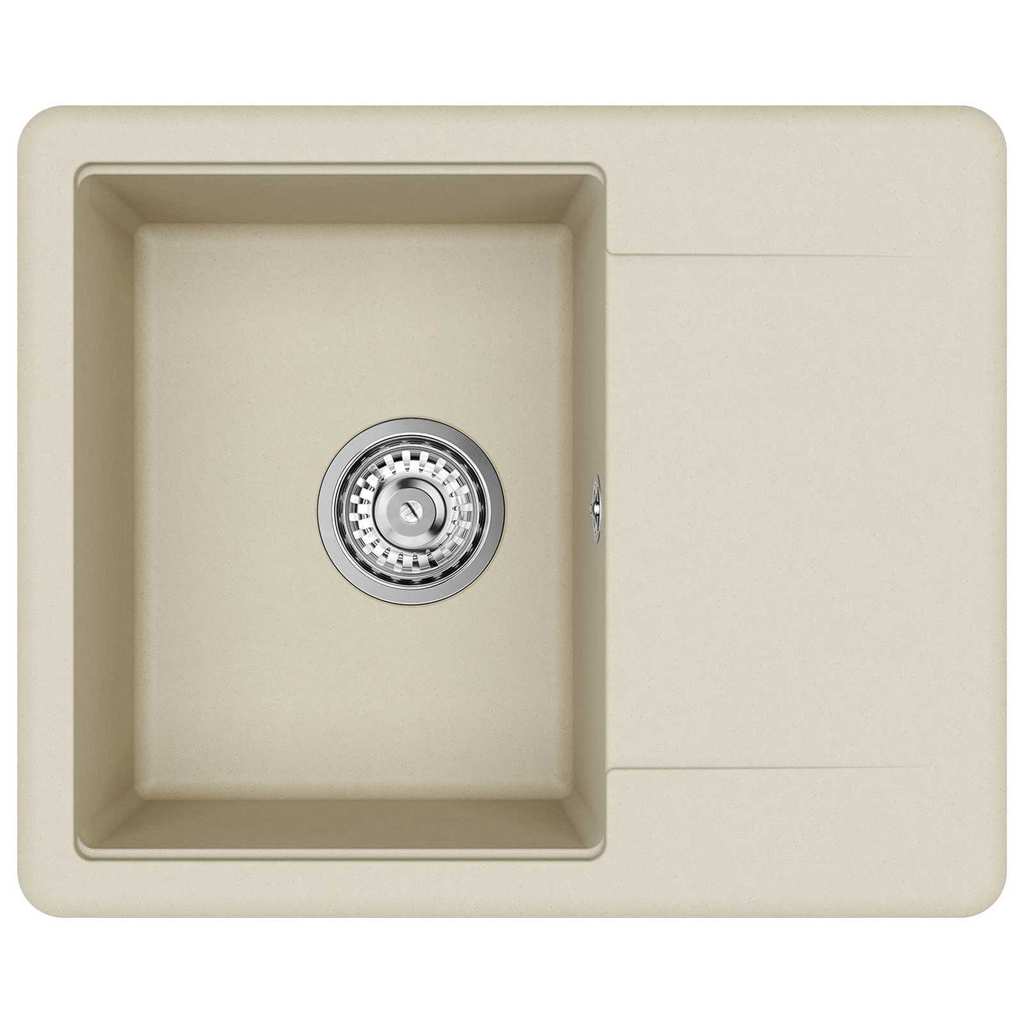 vidaXL Sink 80% Quartz and 20% Resin 560 x 460 mm Beige