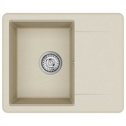 vidaXL Sink 80% Quartz and 20% Resin 560 x 460 mm Beige