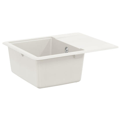 vidaXL Sink 80% Quartz and 20% Resin 560 x 460 mm White