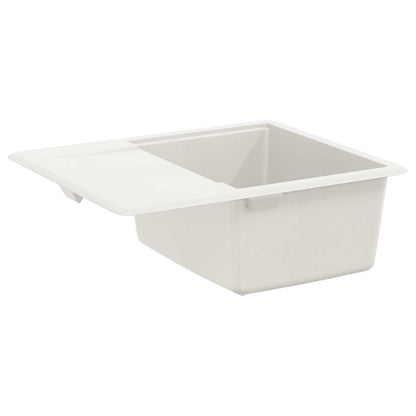 vidaXL Sink 80% Quartz and 20% Resin 560 x 460 mm White