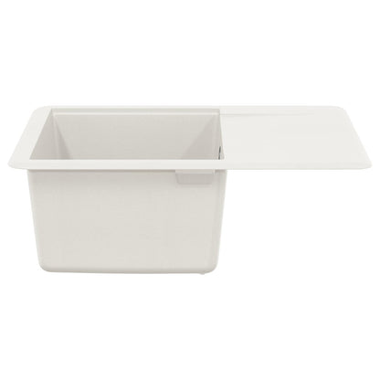 vidaXL Sink 80% Quartz and 20% Resin 560 x 460 mm White