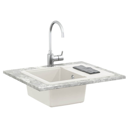 vidaXL Sink 80% Quartz and 20% Resin 560 x 460 mm White