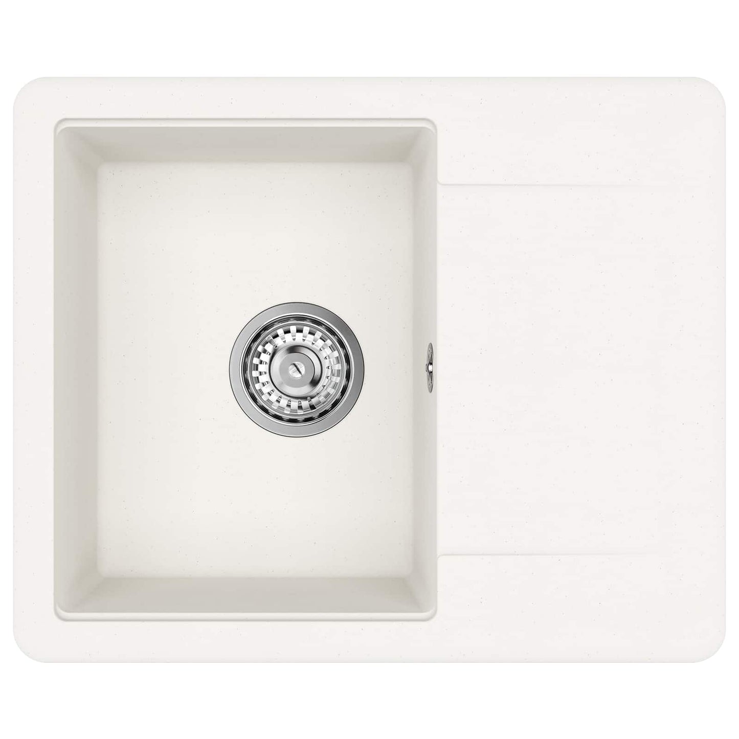 vidaXL Sink 80% Quartz and 20% Resin 560 x 460 mm White