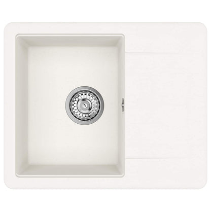 vidaXL Sink 80% Quartz and 20% Resin 560 x 460 mm White