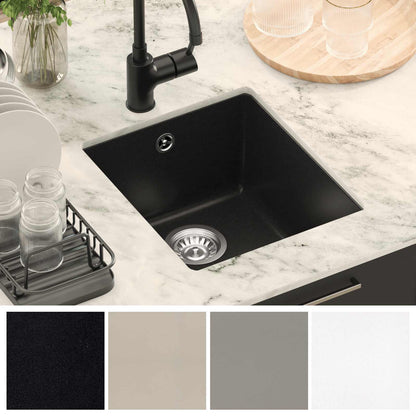 vidaXL Sink Black 370 x 460 mm 80% Quartz and 20% Resin
