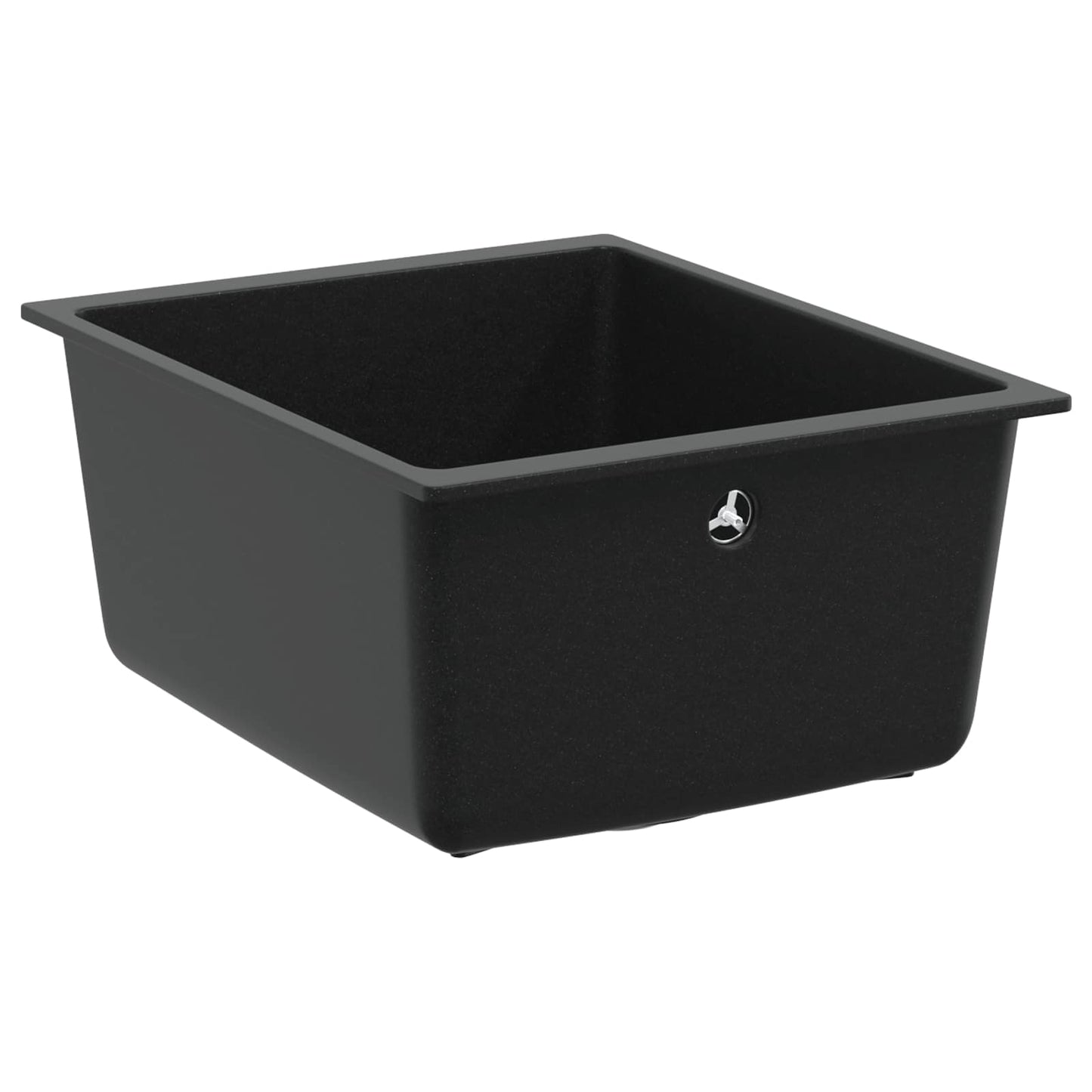 vidaXL Sink 80% Quartz and 20% Resin 370 x 460 mm Black