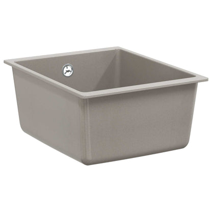 vidaXL Sink 80% Quartz and 20% Resin 370 x 460 mm Grey