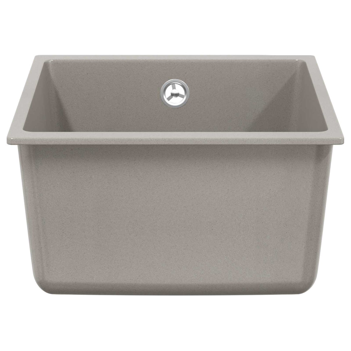 vidaXL Sink 80% Quartz and 20% Resin 370 x 460 mm Grey