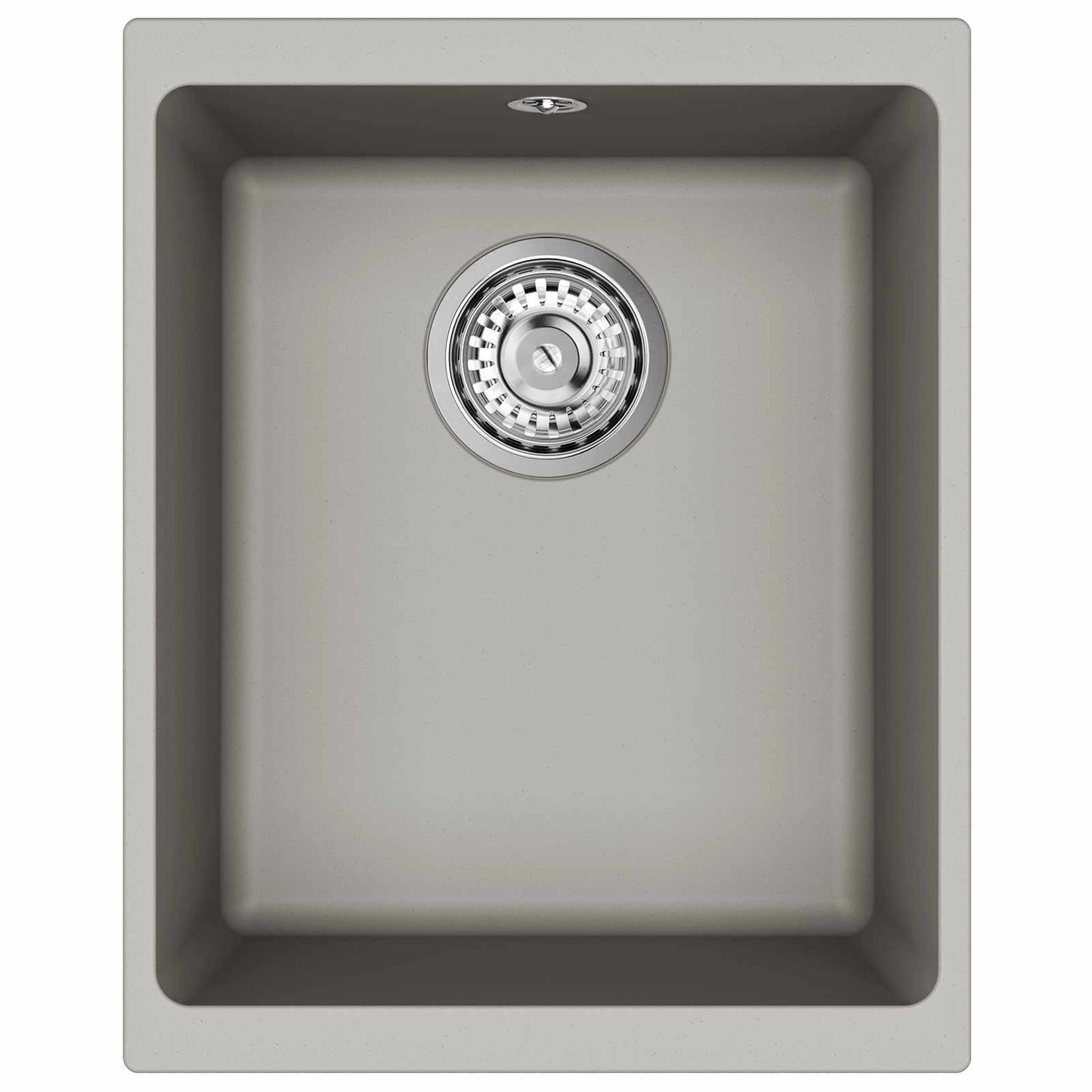 vidaXL Sink 80% Quartz and 20% Resin 370 x 460 mm Grey