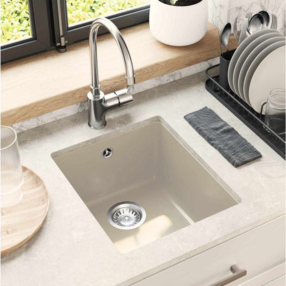 vidaXL Sink Beige 370 x 460 mm 80% Quartz and 20% Resin