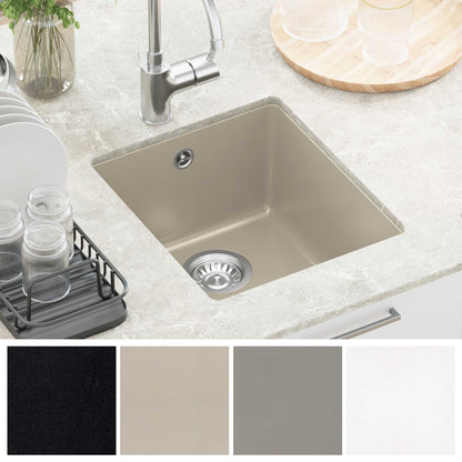vidaXL Sink Beige 370 x 460 mm 80% Quartz and 20% Resin