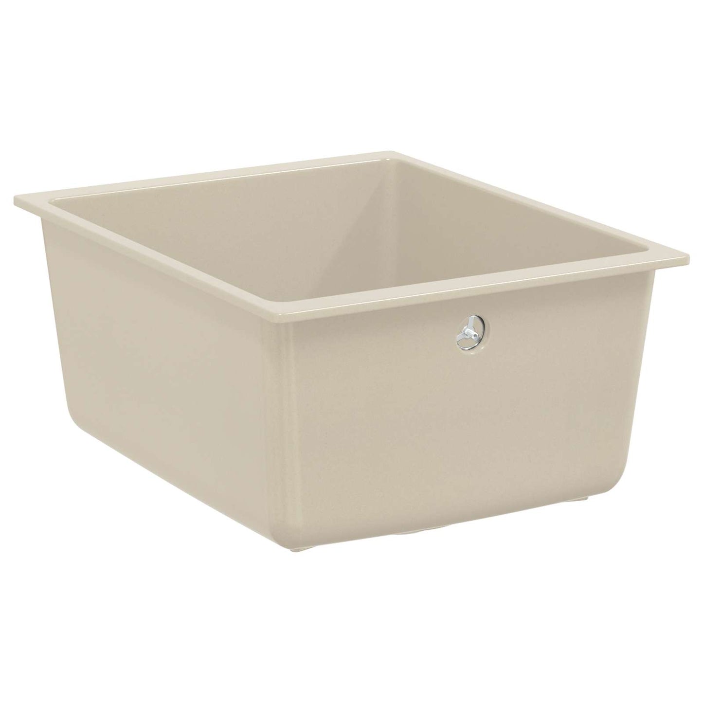 vidaXL Sink 80% Quartz and 20% Resin 370 x 460 mm Beige