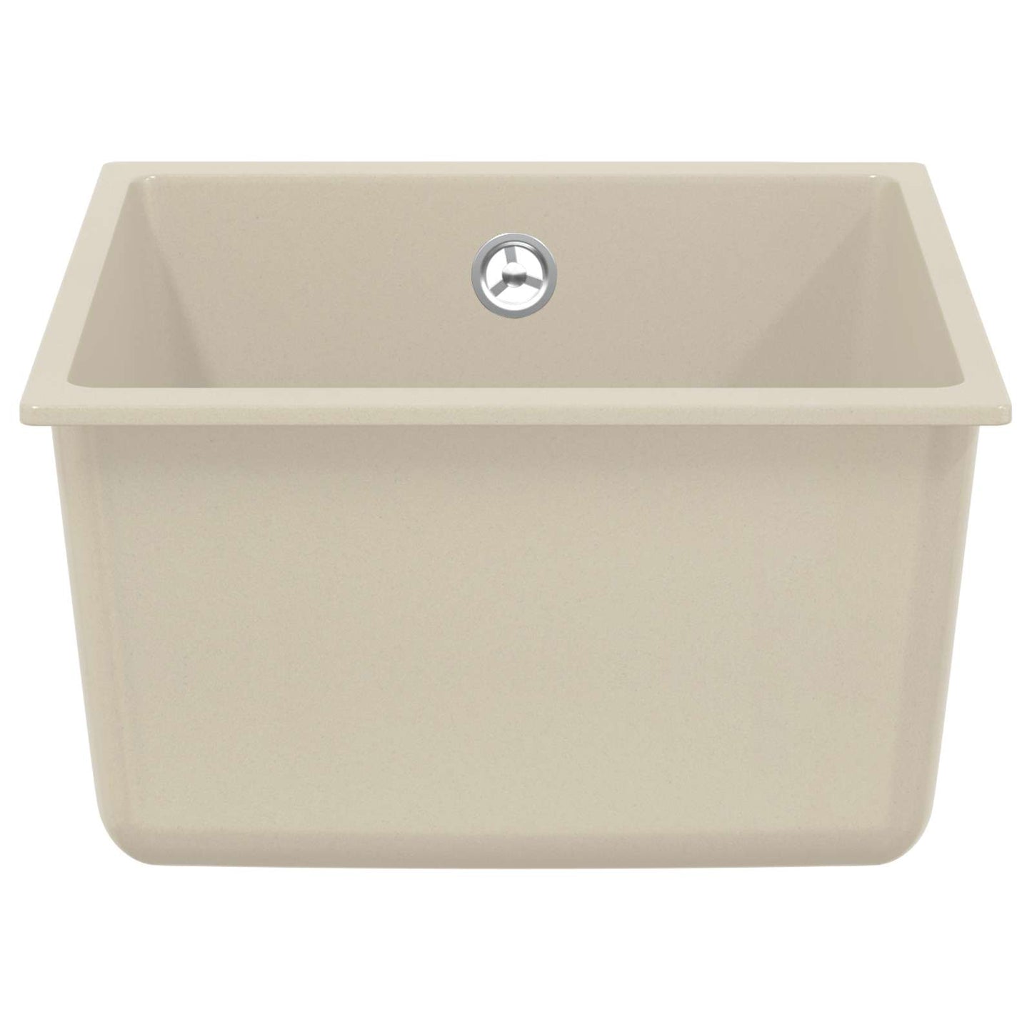 vidaXL Sink 80% Quartz and 20% Resin 370 x 460 mm Beige