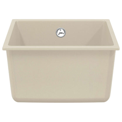 vidaXL Sink 80% Quartz and 20% Resin 370 x 460 mm Beige