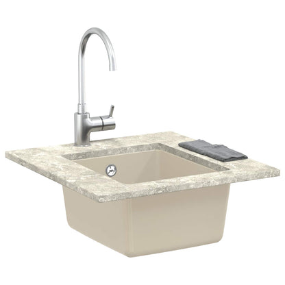 vidaXL Sink 80% Quartz and 20% Resin 370 x 460 mm Beige