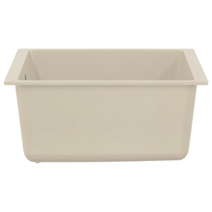 vidaXL Sink 80% Quartz and 20% Resin 370 x 460 mm Beige