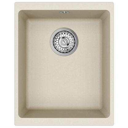 vidaXL Sink 80% Quartz and 20% Resin 370 x 460 mm Beige