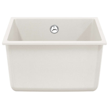 vidaXL Sink 80% Quartz and 20% Resin 370 x 460 mm White