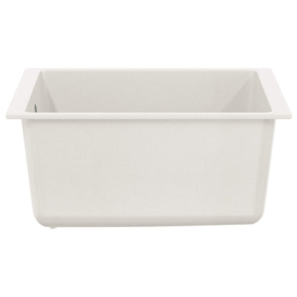 vidaXL Sink 80% Quartz and 20% Resin 370 x 460 mm White