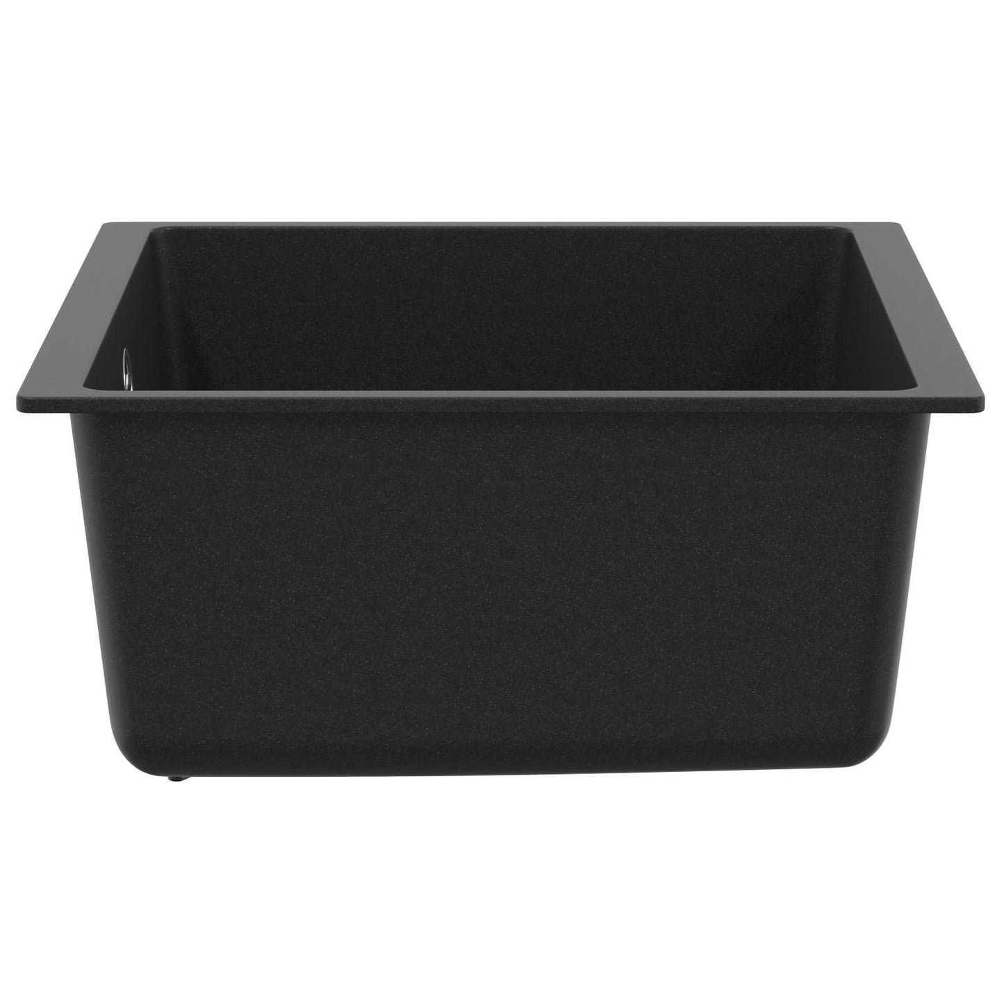 vidaXL Sink 80% Quartz and 20% Resin 430 x 460 mm Black