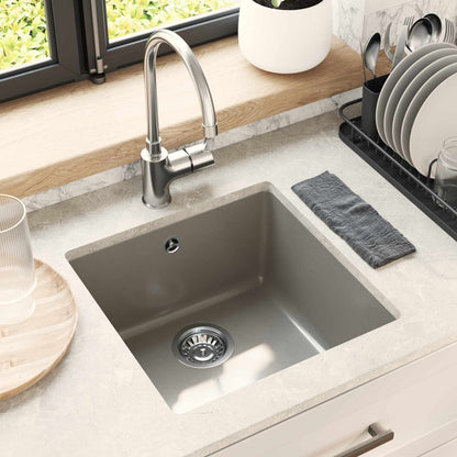 vidaXL Sink Grey 430 x 460 mm 80% Quartz and 20% Resin
