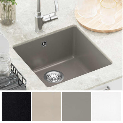 vidaXL Sink Grey 430 x 460 mm 80% Quartz and 20% Resin