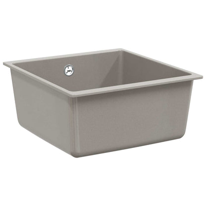 vidaXL Sink 80% Quartz and 20% Resin 430 x 460 mm Grey