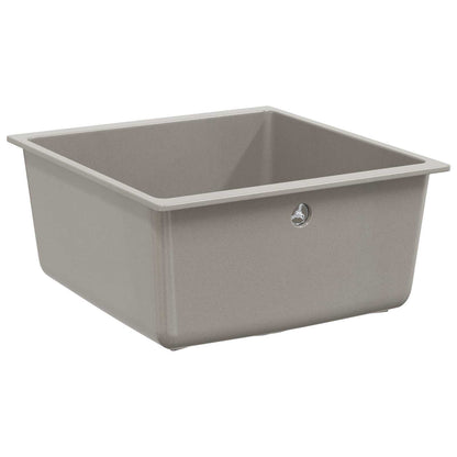 vidaXL Sink 80% Quartz and 20% Resin 430 x 460 mm Grey