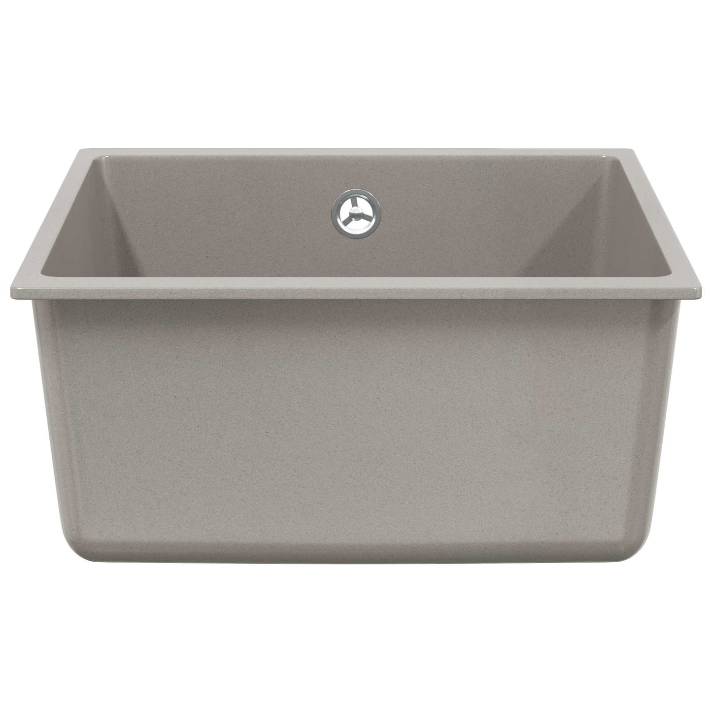 vidaXL Sink 80% Quartz and 20% Resin 430 x 460 mm Grey