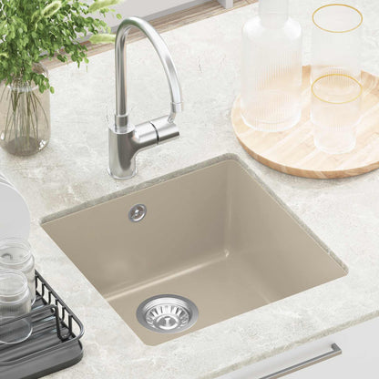 vidaXL Sink Beige 430 x 460 mm 80% Quartz and 20% Resin