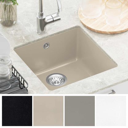 vidaXL Sink Beige 430 x 460 mm 80% Quartz and 20% Resin