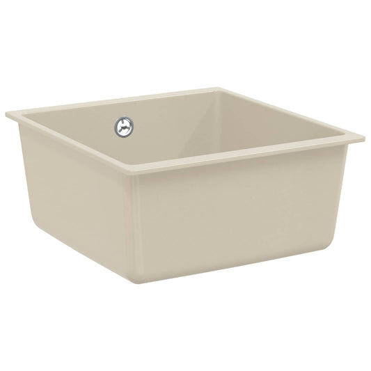 vidaXL Sink Beige 430 x 460 mm 80% Quartz and 20% Resin