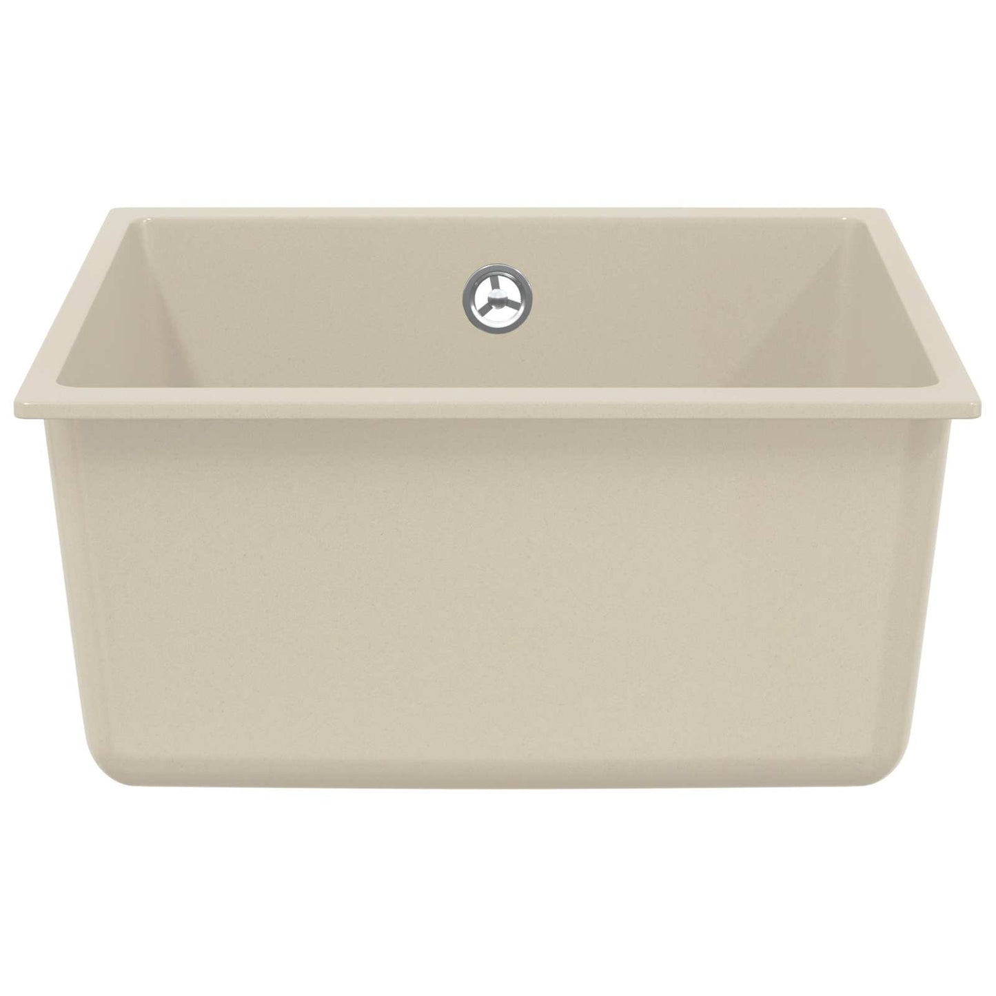 vidaXL Sink 80% Quartz and 20% Resin 430 x 460 mm Beige
