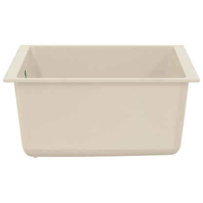 vidaXL Sink 80% Quartz and 20% Resin 430 x 460 mm Beige