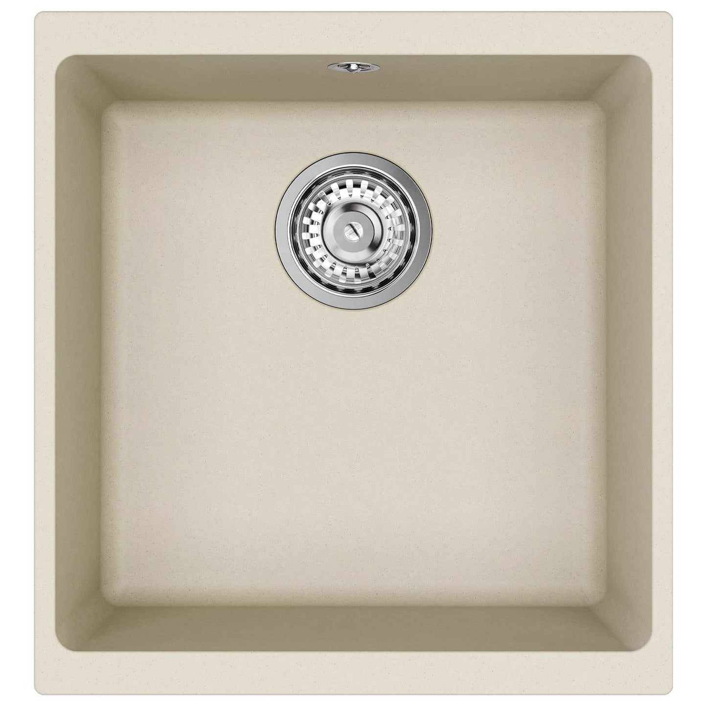 vidaXL Sink 80% Quartz and 20% Resin 430 x 460 mm Beige